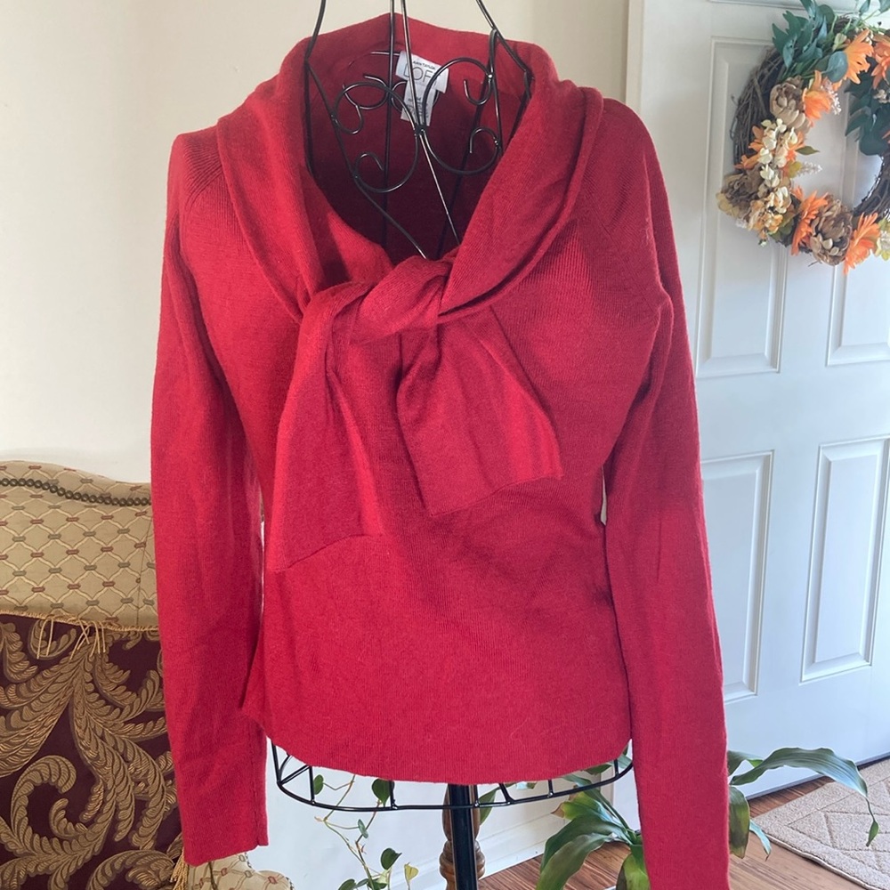 Ann Taylor LOFT Cashmere and Merino Wool Long Sleeve Sweater Blouse